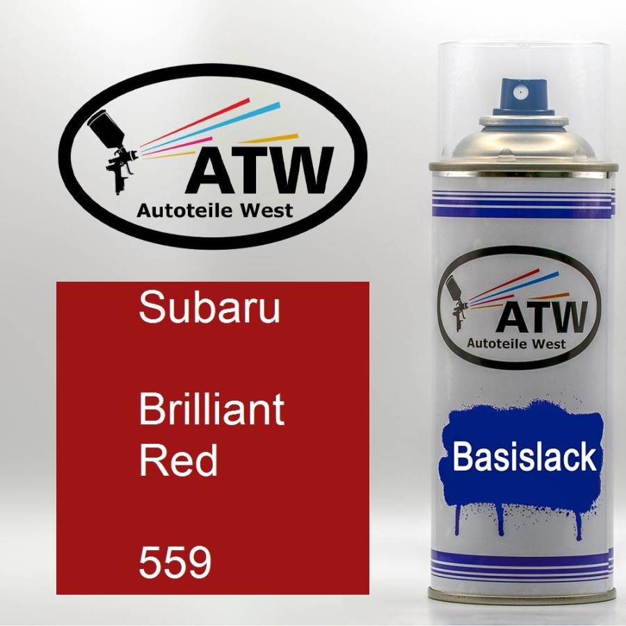 Subaru, Brilliant Red, 559: 400ml Sprühdose, von ATW Autoteile West.